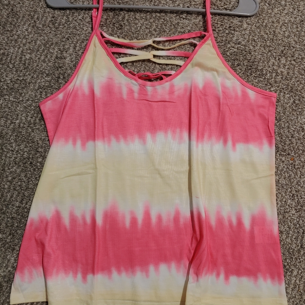 Tie dye strappy tank